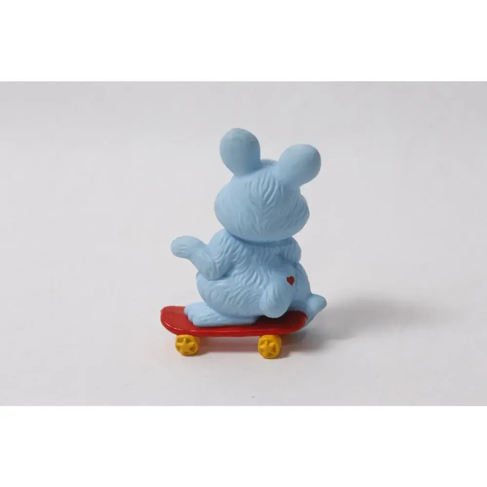 1980s Care Bears Cousins Swift Heart Rabbit Skateboard Figurine ~ 260817-WH 1003